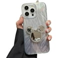 thumbnail image 1 of Designed for iPhone Case,Luxury Pearl Feather Pattern with Glitter Mirror Shockproof Cover Phone Case (iPhone 13 Pro,Mouse), 1 of 6