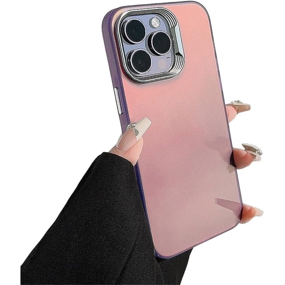 Designed for iPhone Case,Luxury Slim Thin Translucent Skin Touch Matte Shockproof Cover Phone Case (iPhone 15 Pro Max,Purple)