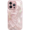 thumbnail image 1 of Designed for iPhone Case,Luxury Tempered Glass Butterfly Pattern Camera Lens Protection Shockproof Protective Cover Phone Case (Pink,iPhone 14 Pro), 1 of 6