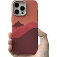 thumbnail image 1 of Designed for iPhone Case,Matte Pixel Style Landscape Painting Pattern Shockproof Protective Cover Phone Case (iPhone 15,Red), 1 of 6
