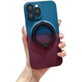 thumbnail image 1 of Designed for iPhone Case,Slim Thin Gradient with Kickstand Camera Lens Protection Shockproof Protective Cover Phone Case (Blue,iPhone 15 Plus), 1 of 6