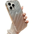 thumbnail image 1 of Designed for iPhone Case,Water Ripple Bubble Shape Glitter Bling Soft Shockproof Protective Cover Phone Case (Gold,iPhone 15 Pro), 1 of 7