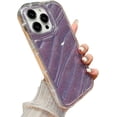 thumbnail image 1 of Designed for iPhone Case,Water Ripple Bubble Shape Glitter Bling Soft Shockproof Protective Cover Phone Case (Purple,iPhone 14 Pro Max), 1 of 7