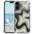 thumbnail image 1 of Designed for iPhone Case,Water Ripple Pattern Clear Four Corners Anti-Drop Silicone Shockproof Protective Cover Phone Case (iPhone 12 Pro,Green), 1 of 5