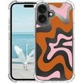 thumbnail image 1 of Designed for iPhone Case,Water Ripple Pattern Clear Four Corners Anti-Drop Silicone Shockproof Protective Cover Phone Case (iPhone 12,Red), 1 of 6