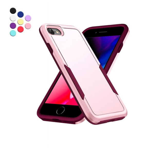Designed for iPhone SE,8,7 Heavy Duty Case, Protection Shockproof Dropproof Dustproof Anti-Scratch Phone Case Cover for iPhone SE,8,7, Pink