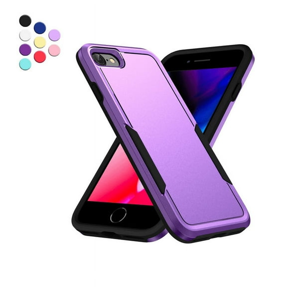 Entronix Heavy Duty Sleek Case designed for iPhone 7/8, Shockproof Drop Protection, Purple