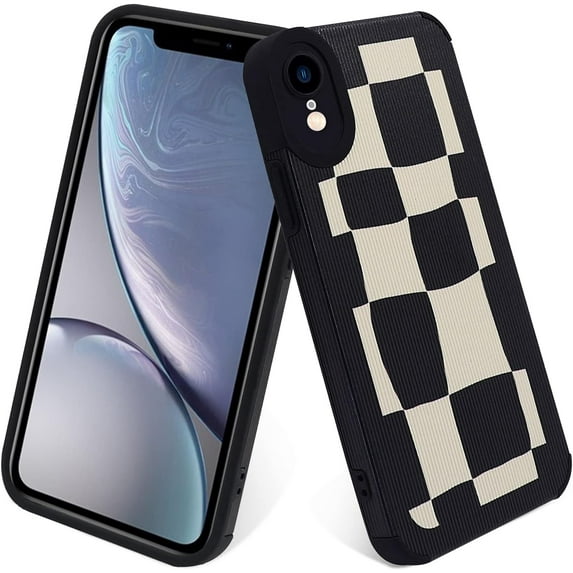 Designed for iPhone XR Case, Full Body Slim Soft Microfiber Lining Protective Case for iPhone XR (6.1 inch), Black