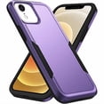 thumbnail image 1 of Entronix Heavy Duty Case Compatible with iPhone XR, Hybrid Hard Cover, Purple, 1 of 8