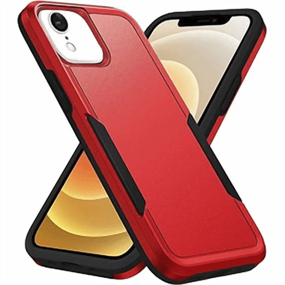 Entronix Heavy Duty Case Compatible with iPhone XR, Hybrid Hard Cover, Red