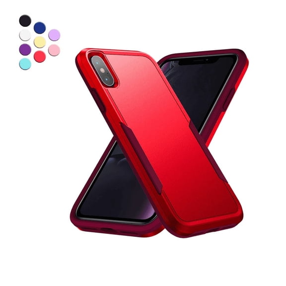 Entronix Heavy Duty Sleek Case designed for iPhone XS Max, Shockproof Drop Protection, Red