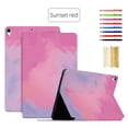 thumbnail image 1 of Designed for iPad Pro 10.5" 2017 Case, Pattern Marble Multi-Angle View with Adjustable Stand Auto Wake/Sleep Function Full Body Protective Flip Folio Case for iPad Air 3rd Gen 2019,Sunset Red, 1 of 7