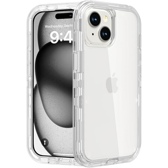 Designed For iPhone 11- 16 Series Case, Anti-Drop, Heavy Duty Shockproof Protection Phone Cases, Muti-Layer Transparent Protective Cover Compatible with iPhone Series Case ,Crystal Clear