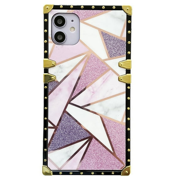Designed for iPhone 11 Case for Girls Women, Slim Shockproof Heavy Duty for Girls Women Sparkle Shining Glitter Luxury TPU Cover for iPhone 11, Purple