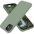 thumbnail image 1 of Designed for iPhone 11 Case,[Silky and Soft Touch Series] Premium Soft Liquid Silicone Rubber Full-Body Protective Bumper Case for iPhone 11 6.1 inch,Calke Green, 1 of 13