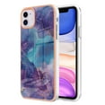 thumbnail image 1 of Designed for iPhone 11 Marble Case, Ultra Thin Girls Women Plating Marble Designed Flexible Soft TPU IMD Marble Protective Case Cover for iPhone 11 - Purple, 1 of 6