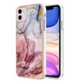 thumbnail image 1 of Designed for iPhone 11 Marble Case, Ultra Thin Girls Women Plating Marble Designed Flexible Soft TPU IMD Marble Protective Case Cover for iPhone 11 - Rose, 1 of 6