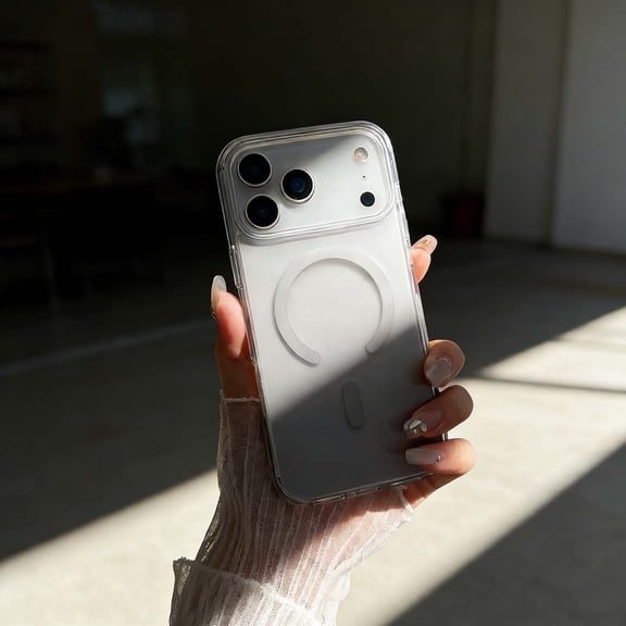 Designed For iPhone 11 Phone Case,Compatible with Mag-Safe,Crystal Gradient Transparent Back,Slim Thin Shockproof Anti-fall Drop Protection,Non-Slip Cute Slim Protective Phone Case,Gray