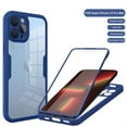 thumbnail image 1 of Designed for iPhone 11 Pro Case Full-Body Bumper Case Cover Built in Screen Protector Shockproof Transparent Back 360 Full Body Protective Case for iPhone 11 Pro, Blue, 1 of 6