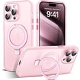 thumbnail image 1 of Designed for iPhone 11 Pro Case with Magnetic Invisible Ring Stand [Military Drop&Full Camera Lens Protection][Compatible with Mag-Safe]Shockproof Matte Translucent Slim Phone Cases 5.8"Pink, 1 of 7