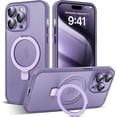 thumbnail image 1 of Designed for iPhone 11 Pro Case with Magnetic Invisible Ring Stand[Military Drop&Full Camera Lens Protection][Compatible with Mag-Safe]Shockproof Matte Translucent Slim Phone Case 5.8"Purple, 1 of 12