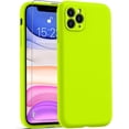 thumbnail image 1 of Designed for iPhone 11 Pro Max Case with Screen Protector - Enhanced Camera Cover -Soft Microfiber Lining -Silicone Shockproof Protective Phone Case 6.5" for Men Women Girls -Fluorescent Yellow, 1 of 14
