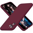 thumbnail image 1 of Designed for iPhone 11 Pro Max Case, Silicone Ultra Slim Shockproof Phone Case with Soft Anti-Scratch Microfiber Lining,[Enhanced Camera Protection], 6.5 inch, Plum, 1 of 14