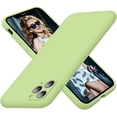 thumbnail image 1 of Designed for iPhone 11 Pro Max Case, Silicone Ultra Slim Shockproof Phone Case with Soft Anti-Scratch Microfiber Lining,[Enhanced Camera Protection], 6.5 inch, Tea Green, 1 of 12