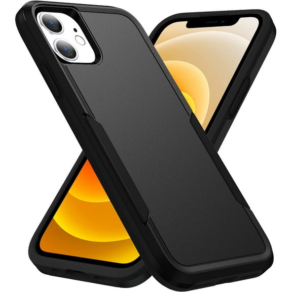 Designed for iPhone 12/12 Pro Heavy Duty Case, Protection Shockproof Dropproof Dustproof Anti-Scratch Phone Case Cover for iPhone 12/12 Pro Heavy Duty Case, Black