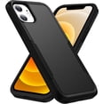 thumbnail image 1 of Entronix Heavy Duty Case Compatible with iPhone 12 / 12 Pro, Hybrid Hard Cover, Black, 1 of 8
