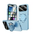 thumbnail image 1 of Designed for iPhone 12 Case with Camera Lens Protector, Magnetic Invisible Stand [Compatible with Mag-Safe] Military Drop Protection Shockproof Anti-Slip Suction Cup Phone Cover, Blue, 1 of 6