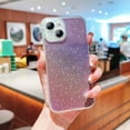 thumbnail image 1 of Designed for iPhone 12 Case, Glitter Gradient Shiny Bling Paper Clear Shell Case, Slim Lightweight Shockproof Protective Rubber Bumper Phone Cover for iPhone 12, Purple, 1 of 10