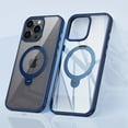 thumbnail image 1 of Designed for iPhone 12 Pro / 12 6.1" Case with Magnetic Ring Invisible Stand [Military Drop Protection] [Compatible with MagSafe] Shockproof Matte Translucent Case for iPhone 12 Pro / 12 6.1",Blue, 1 of 11