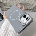 thumbnail image 1 of Designed For iPhone 12 Pro / 12 6.1" Phone Case,Built-in Contractile Lens Ring Kickstand,[Compatible with Mag-safe],Shockproof Anti-Scratch Protective Ultra Slim Thin Fit Phone Case Cover,Gray, 1 of 9