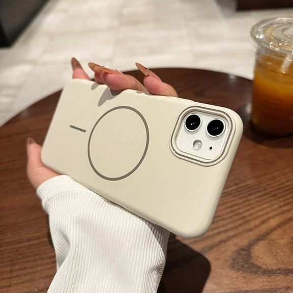 Designed For iPhone 12 Pro / 12 6.1" Phone Case,Hard PC Material [Compatible with Magsafe] Shockproof Anti-fall Ultra Slim Thin Fit Rugged Anti-Scratch Protective Phone Case Cover,White