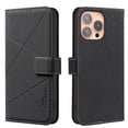 thumbnail image 1 of Designed for iPhone 12 Pro / 12 6.1" Wallet Phone Case,Premium Line Embossing PU Leather Magnetic Flip Folio Case with RFID Blocking Credit Card Slots,With Kickstand,Shockproof Phone Case,Black, 1 of 8