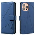 thumbnail image 1 of Designed for iPhone 12 Pro / 12 6.1" Wallet Phone Case,Premium Line Embossing PU Leather Magnetic Flip Folio Case with RFID Blocking Credit Card Slots,With Kickstand,Shockproof Phone Case,Blue, 1 of 8
