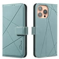 thumbnail image 1 of Designed for iPhone 12 Pro / 12 6.1" Wallet Phone Case,Premium Line Embossing PU Leather Magnetic Flip Folio Case with RFID Blocking Credit Card Slots,With Kickstand,Shockproof Phone Case,Green, 1 of 8