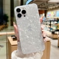 thumbnail image 1 of Designed for iPhone 12 Pro / 12 Case for Women Girls, Glitter Pearly-Lustre Shell Pattern Phone Case [Soft, Slim, Full-Around Protective] Compatible with iPhone 12 Pro / 12 6.1", White, 1 of 9