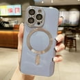 thumbnail image 1 of Designed for iPhone 12 Pro Max Case Compatible with MagSafe Built-in Camera Lens Protector Shockproof Slim Silicone Magnetic Phone Case for iPhone 12 Pro Max 6.7" - Blue, 1 of 10