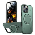 thumbnail image 1 of Designed for iPhone 12 Pro Max Case, PC + TPU Phone Cover, Compatible with MagSafe, Rotating Ring Kickstand, Ultra Slim Drop Protective Skin-Friendly Anti-Scratch Protective Phone Cover, Green, 1 of 7