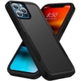 thumbnail image 1 of Entronix Heavy Duty Case Compatible with iPhone 12 Pro Max, Hybrid Hard Cover, Black, 1 of 8