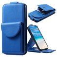 thumbnail image 1 of Designed for iPhone 12 Pro Max Wallet Case, Premium PU Leather Photo/Card/Cash Slots Kickstand Magnetic Snap Flip Case Cover with Crossbody Strap & Lanyard for iPhone 12 Pro Max, Blue, 1 of 12