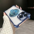 thumbnail image 1 of Designed for iPhone 13 Case with Ring Stand Lens Protector, Four Corners Shockproof [Military Grade Drop Protection] Luxury Ultra Slim Kickstand Phone Case for iPhone 13 - Blue, 1 of 10