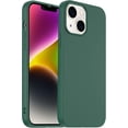 thumbnail image 1 of Designed for iPhone 13 Case, Silicone Ultra Slim Shockproof Phone Case with Soft Anti-Scratch Microfiber Lining, [Enhanced Camera Protection] iPhone 13 6.1inch (Pine Green), 1 of 12