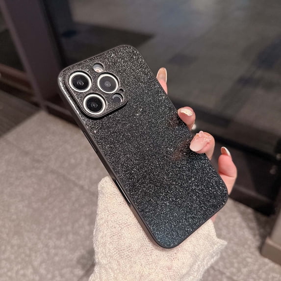 Designed for iPhone 13 Glitter Phone Case,Bling Sparkle Luxury Full Back Glitter Design, Military Grade Drop Protection,Shockproof Anti-Scratch Anti-fall Rugged Phone Case,Black