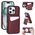 thumbnail image 1 of Designed for iPhone 13 Phone Case,2-in-1 Magnetic Detachable Card Holder,With Card Slots,Back Flip Kickstand,Compatible with Mag-Safe,PU Leather Shockproof Wallet Phone Case,Red, 1 of 8