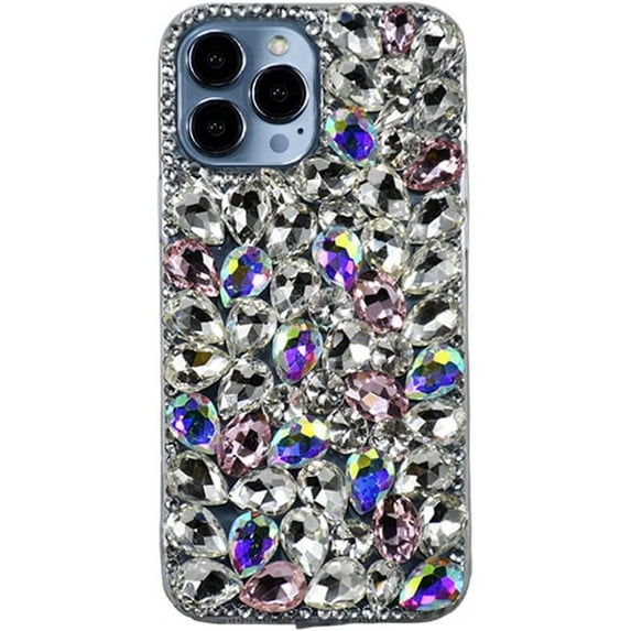 Designed for iPhone 13 Pro Bling Case, Luxury Phone Case for iPhone 13 Pro Women Case Cute Case with Sparkle Rhinestones, Glitter Case for iPhone 13 Pro