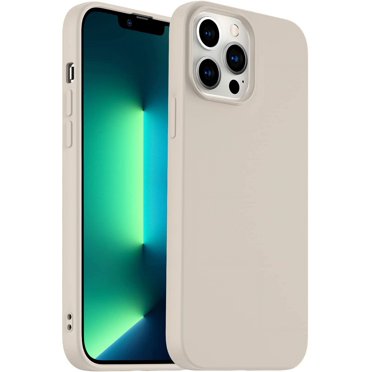 Designed for iPhone 13 Pro Max Case, Silicone Ultra Slim Shockproof Phone Case with Soft Anti-Scratch Microfiber Lining, [Enhanced Camera Protection] 6.7 inch (Stone)