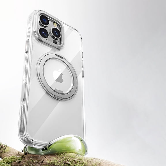 Designed For iPhone 13 Pro Max Magnetic Phone Case,360° Rotatable Ring Stand,Raised Camera Frame,Compatible with MagSafe,Shockproof Rugged Anti-fall Ultra Slim Phone Case Cover,Clear